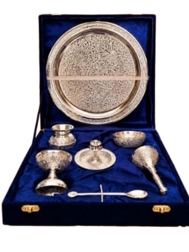 Puja Set 8 Inche 7 Pcs with Box