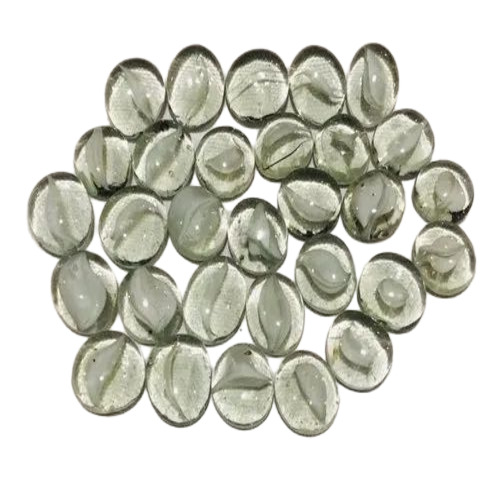 White Flower Glass Pebbles