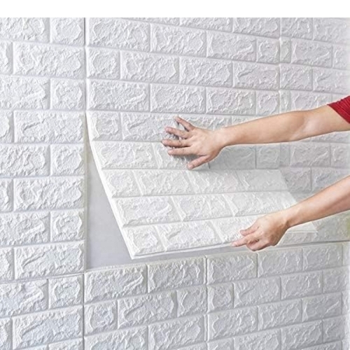 White Brick Pattern Wallpaper