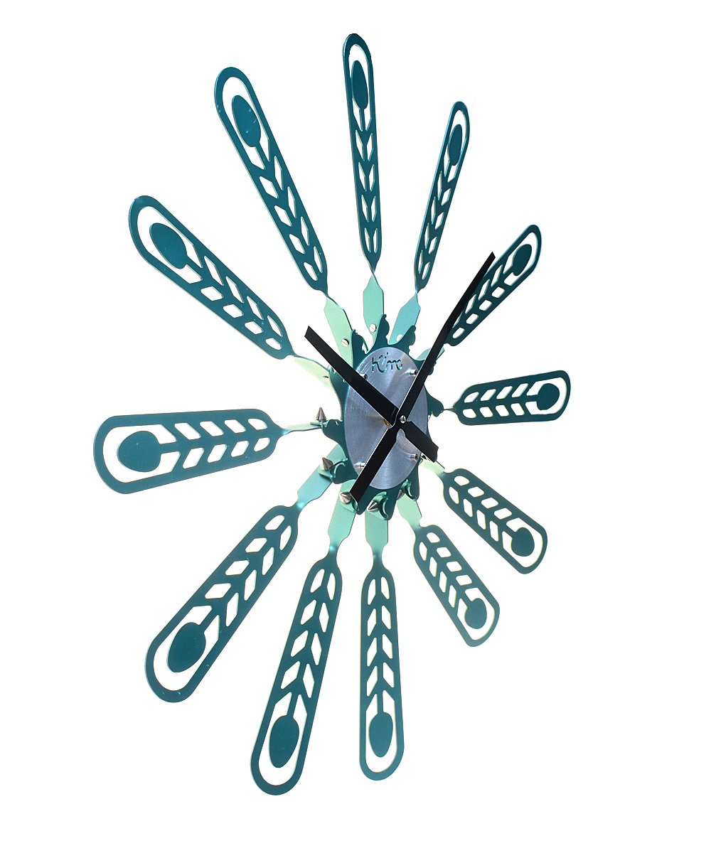 Wind Mill Blue Designer and Latest Stylish Metal Wall Clock