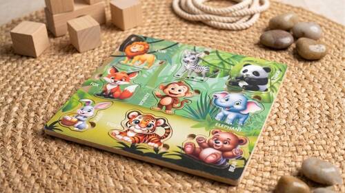 Kids Educational Wooden Animal Puzzle Board Game