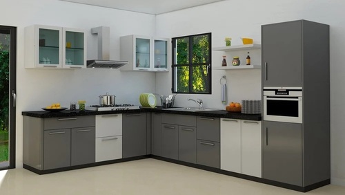 L Shaped Kitchen Cupboard