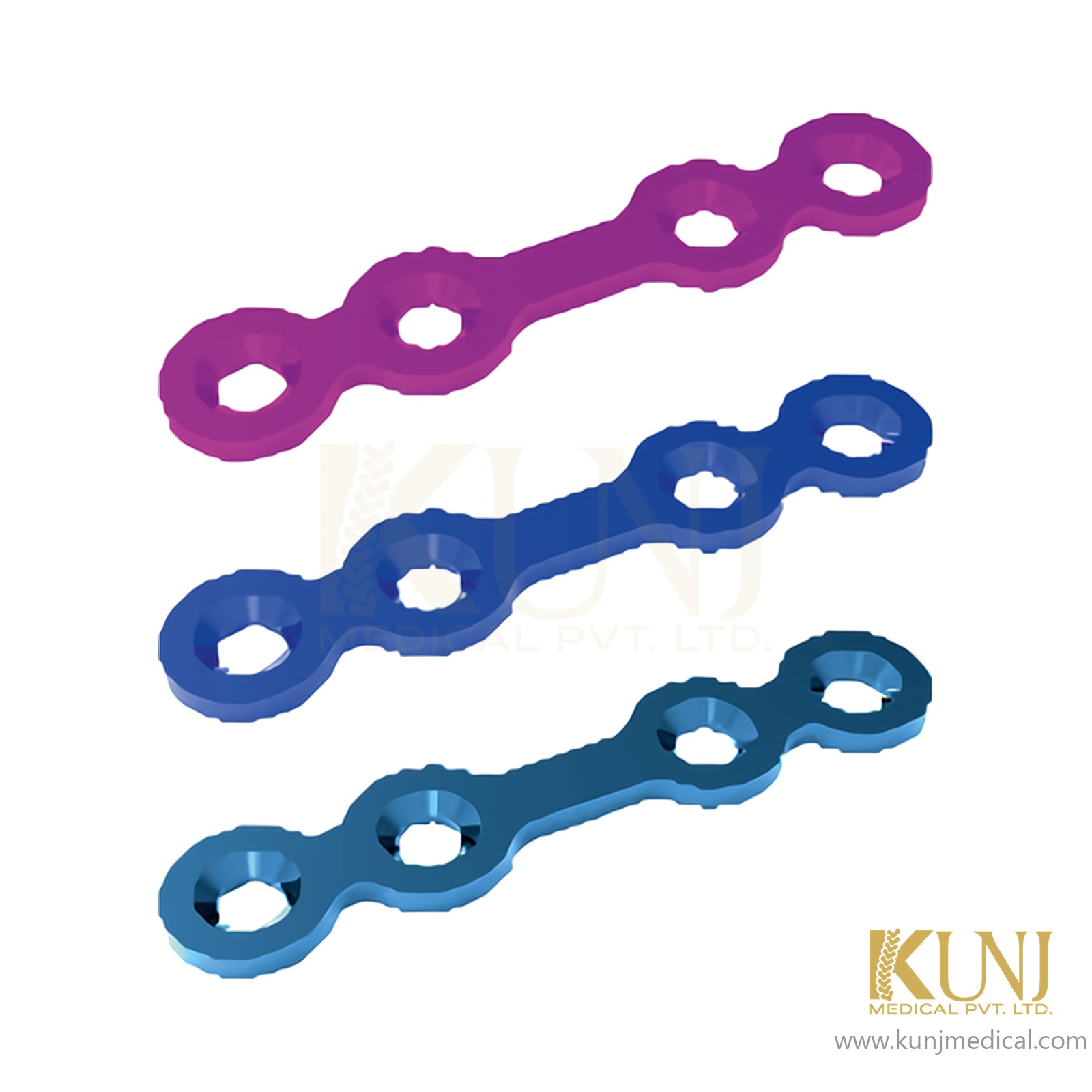 Locking Mandible Plate With Center Space - Material: Steel