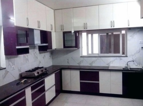 V Shaped Modular Kitchen