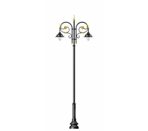 Golden Black Decorative Pole Light