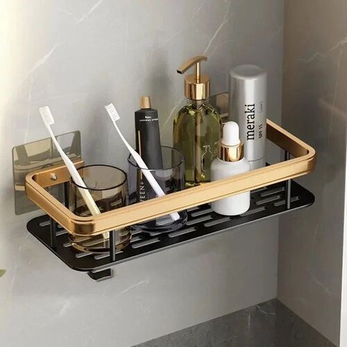 Premium Golden Black Bathroom Shelf