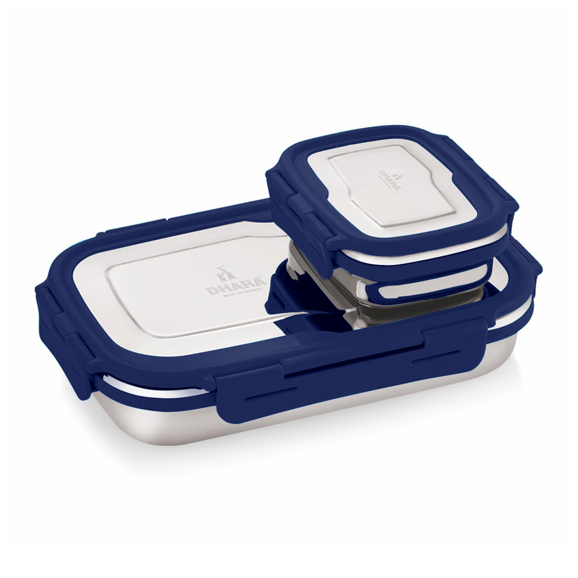 Blaze 1100 Navy Blue Lunch Box - Material: Metal