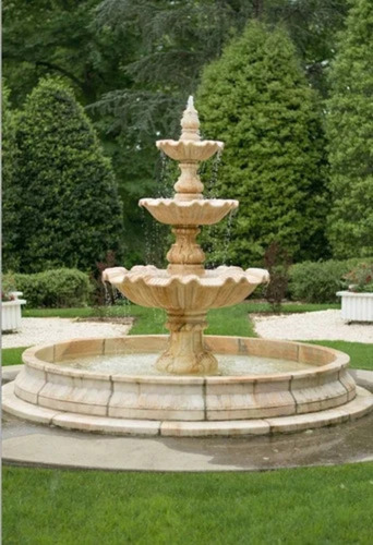 Stone Brown Outdoor Decorative Waterfall