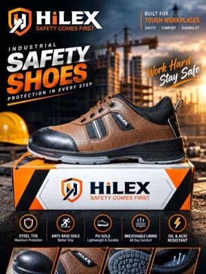 Safety Shoes - Color: Blk/Brown