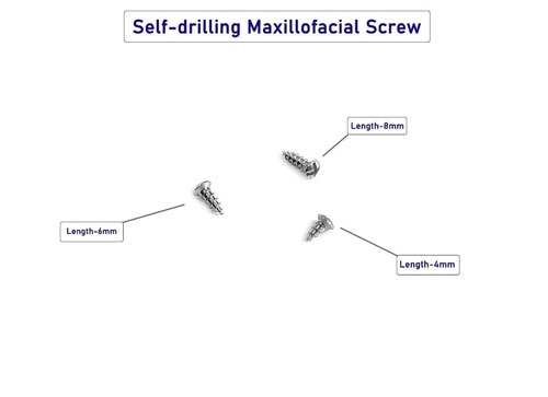 Titanium Maxillofacial Screw - Self Drilling 2.0mm