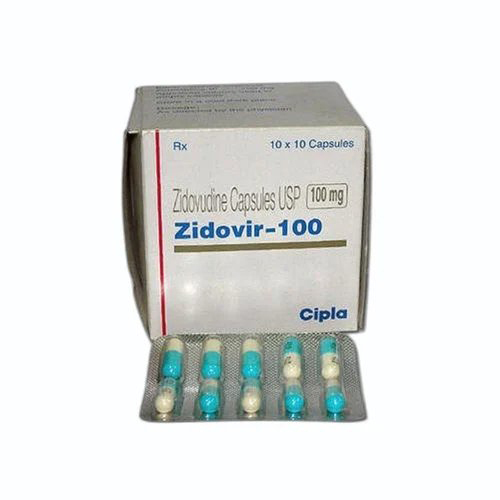 Zidovir 100mg Teal Capsule - Zidovudine Nrti Hiv Treatment, Blister Pack