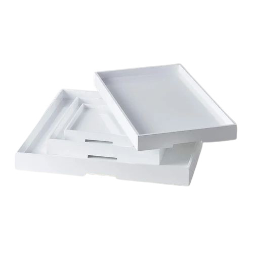 White Color Acrylic Serving Tray
