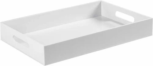 White Rectangular Acrylic Serving Tray