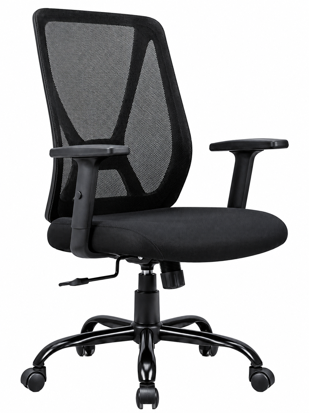 X Mesh Rolling Chair - Color: Black