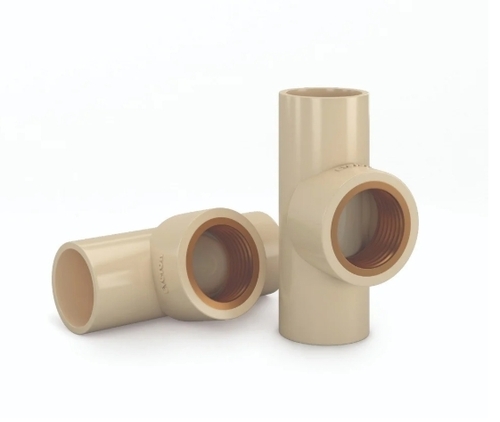 Cpvc Brass Tee - Color: White