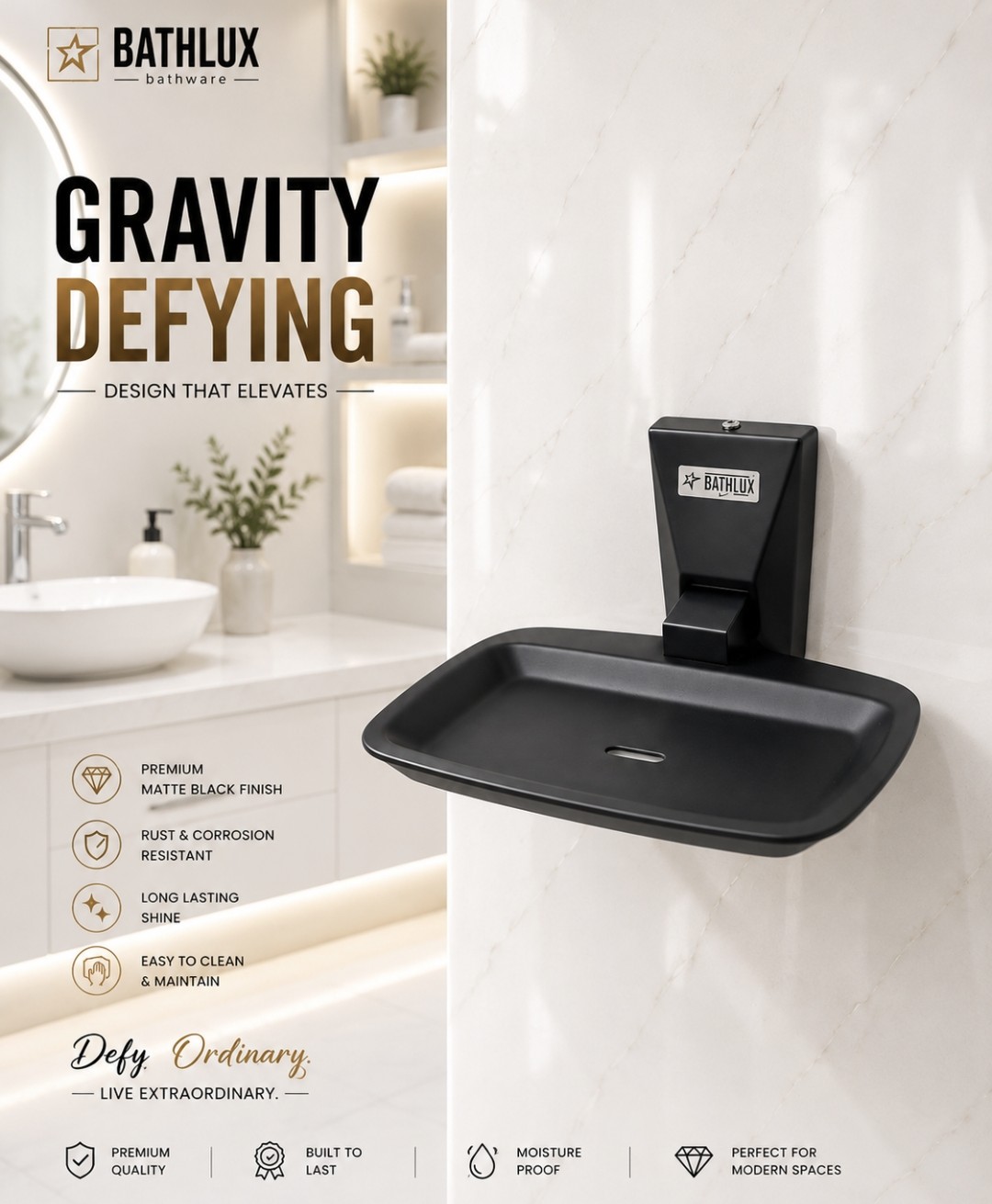 Soap Holder Black Bathlux