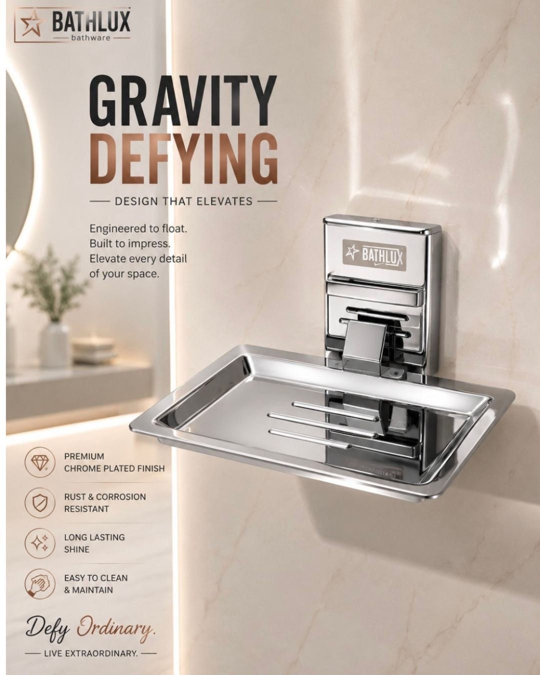 SS Soap Dish Bathluxm