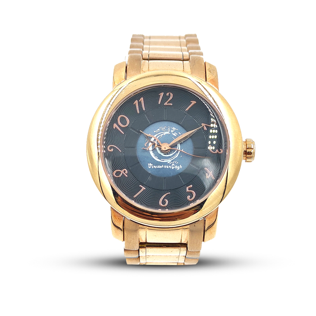 Vincent Van Gogh Solid Stainless Steel Rose Gold Chain Analog Watch