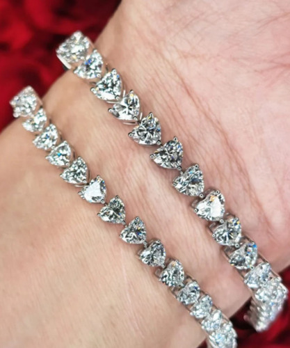 Heart Shape Lab Grown Diamond Bracelet