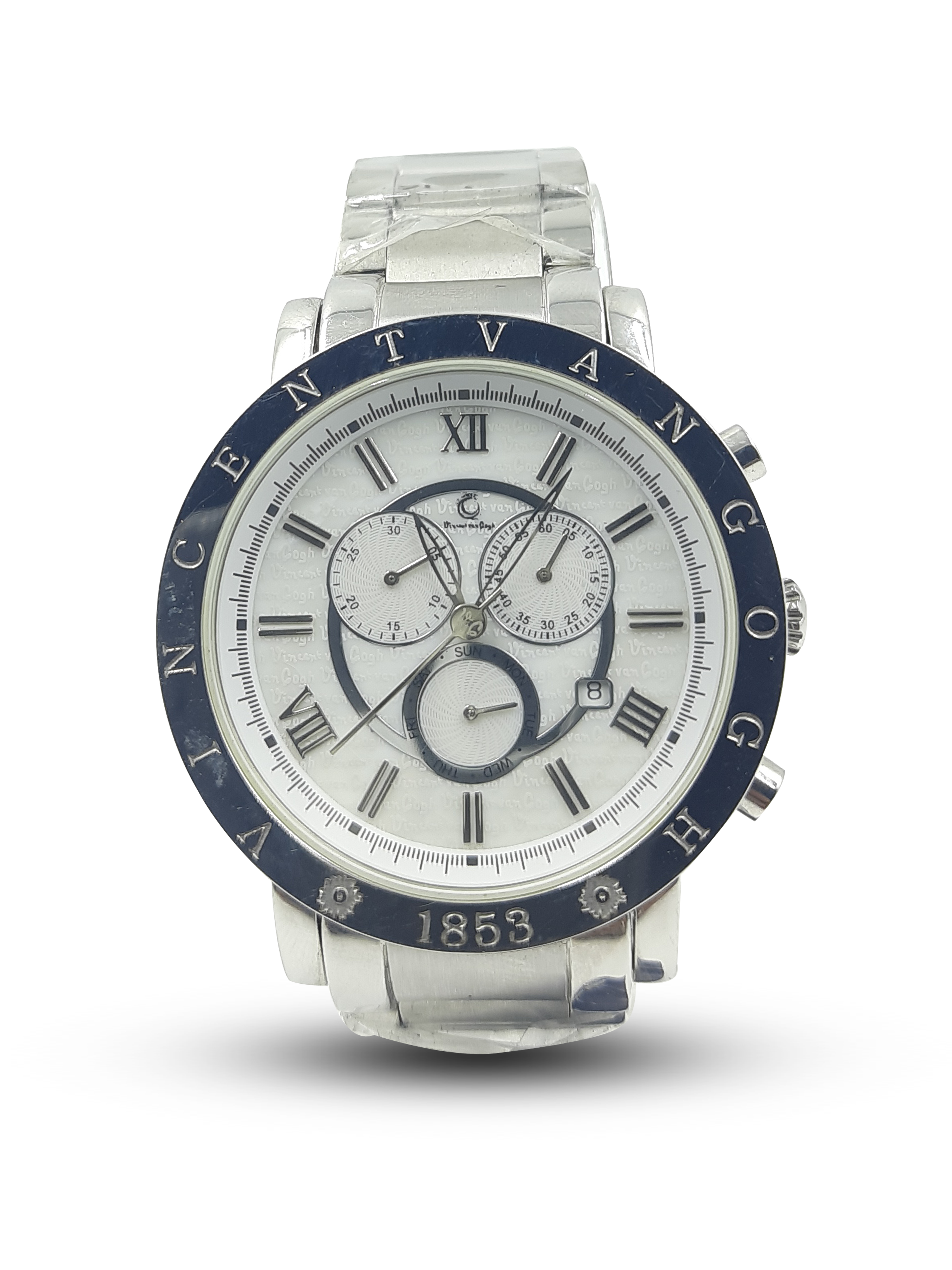 Mens Vincent Van Gogh Solid Stainless Steel Wrist Watch