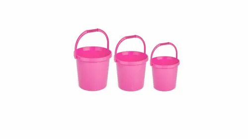 Pink Plastic Unbreakable Buckets