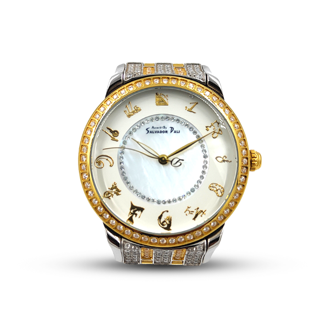 Salvador Dali Semi Sapphire Crystal All Stainless Steel Wrist Watch For Men