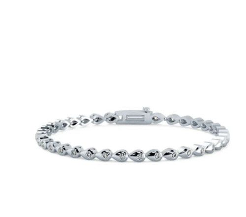 Unisex Natural Diamond Tennis Bracelet