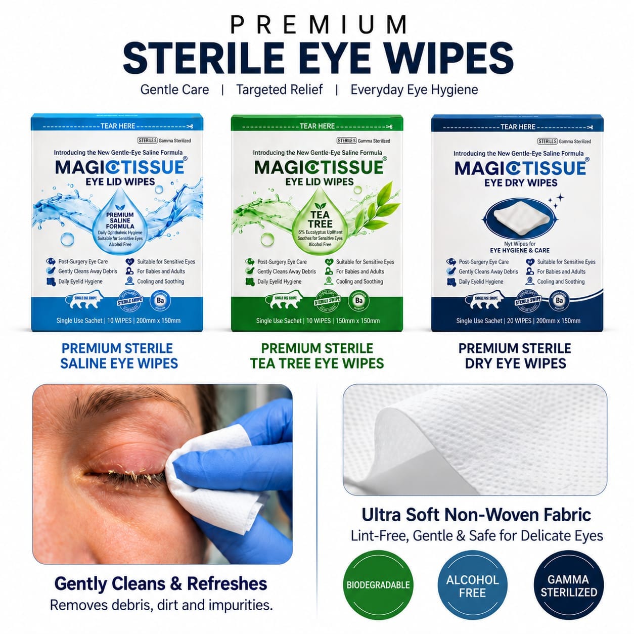 Sterile Cleansing Wet Wipes