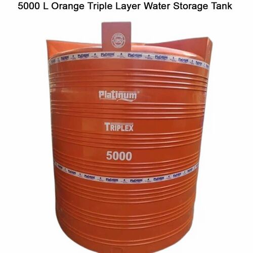5000 L Orange Triple Layer Water Storage Tank