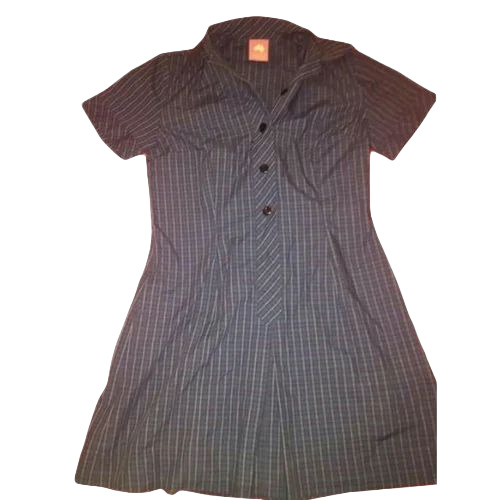 Girls Half Sleeves School Uniform Frock