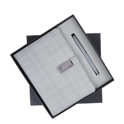 Gray Diary Pen Corporate Gift Set