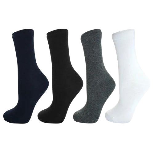 School Plain Cotton Socks