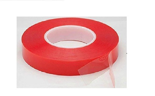 Double Sided Red Liner Clear Polyester Tape