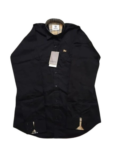 Mens Black Plain Shirt