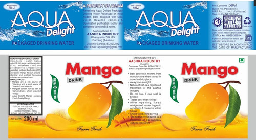 Water Bottle Pvc Shrink Labels