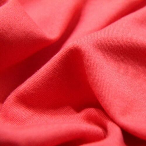 Red Cotton Interlock Knitted Fabric