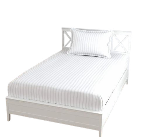 White Stripes Single Bedsheet