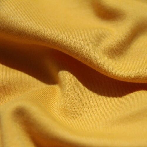 Yellow Cotton Interlock Knitted Fabric