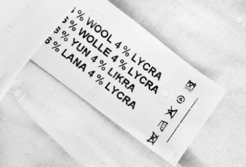 Fabric Composition Details Clothing Label