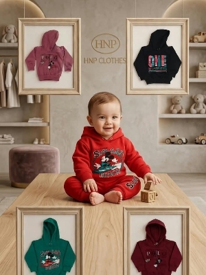 Stylish Kids Winter Wear Hoodies Set - Color: 6