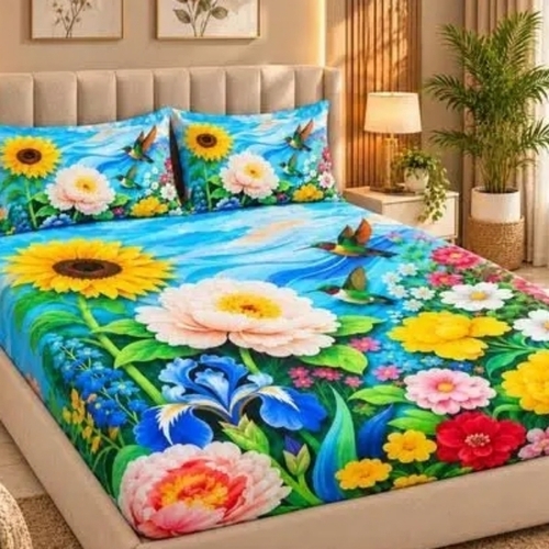 Sunflower Printed Bed Sheet