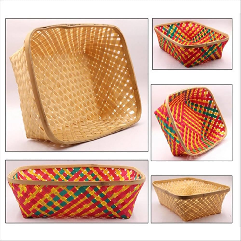 Bamboo Tokri Basket - Color: Multiple
