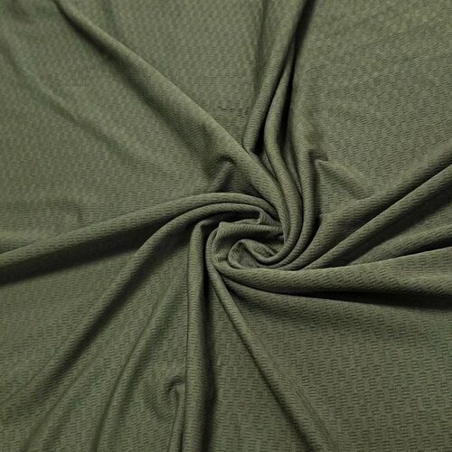 Green Polyester Lycra Knitted Fabric