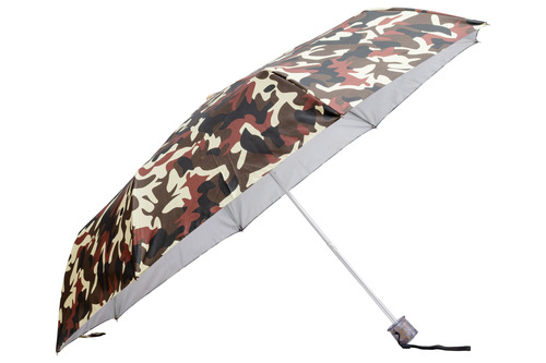 Mens Captain 3 Fold Military Print Umbrella