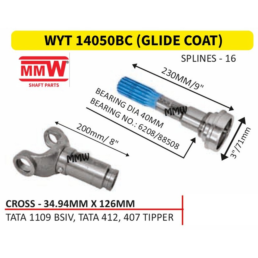 Tata 1210 / 1312 / 1109 Sleeve Yoke And Rear Teeth - Application: Truck