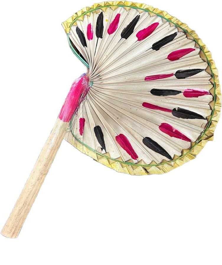 Tar Patti Ka Pankha Hand Fan - Color: Multiple