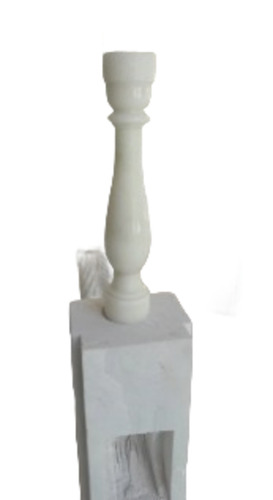 Glossy White Marble Stone Baluster