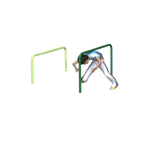 Outdoor Gym Trail Up And Over Bar - Color: Green & Yellow