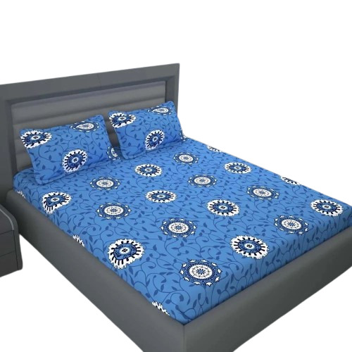 Poly Cotton Printed Double Bed Sheet
