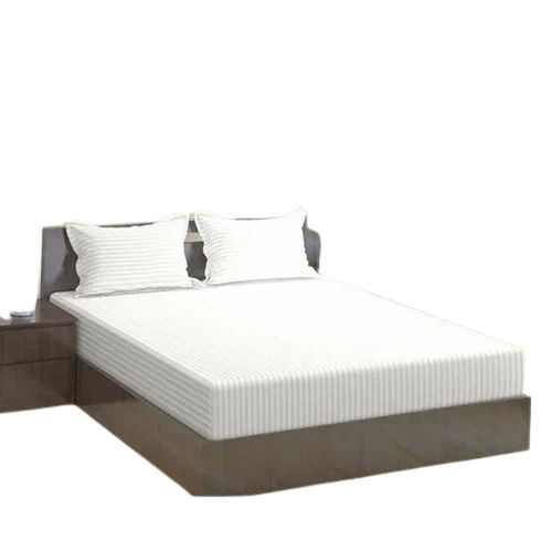 White Stripe Bed Sheets For Hotels